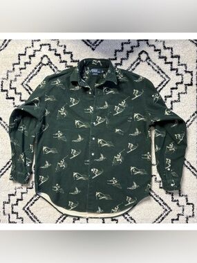 Vintage 90’s Polo Ralph Lauren Marlowe Ski Button Up Flannel Size Large